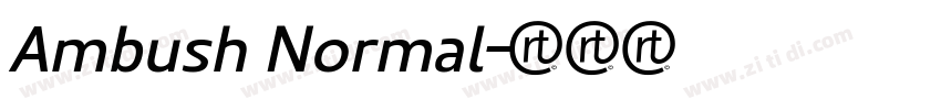 Ambush Normal字体转换